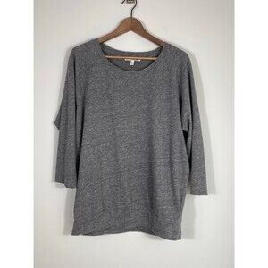 Express One Eleven Gray 3/4 Sleeve Raglan Top Size Small